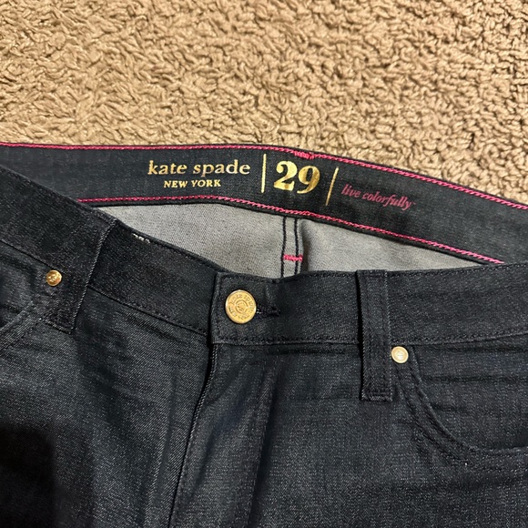 Kate Spade Broome Street cropped jeans (dark wash) - Picture 2 of 3